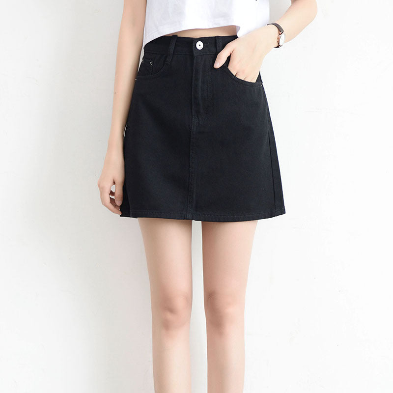 Denim skirt women summer A-line skirt