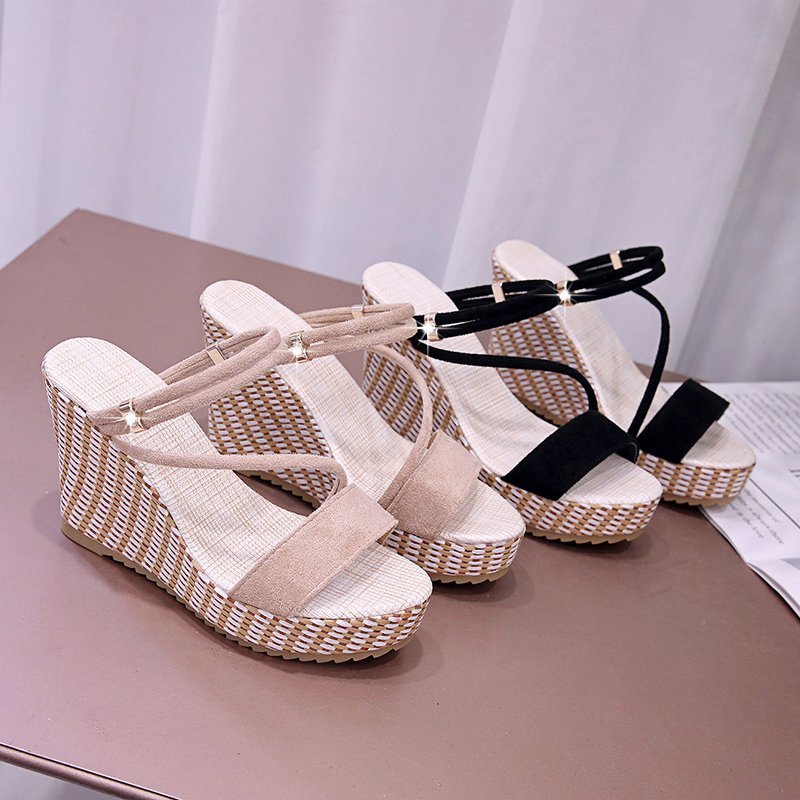 Summer Heel Platform Slippers Sandals