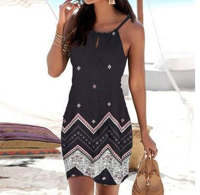 Sleeveless Casual Mini Beach Dress