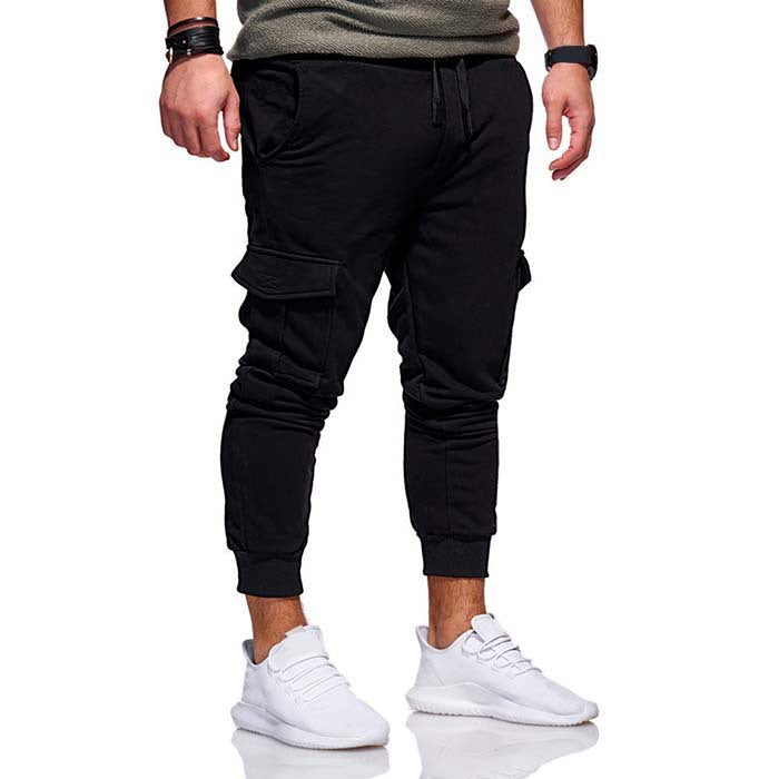 Men's casual multi-pocket sweatpants