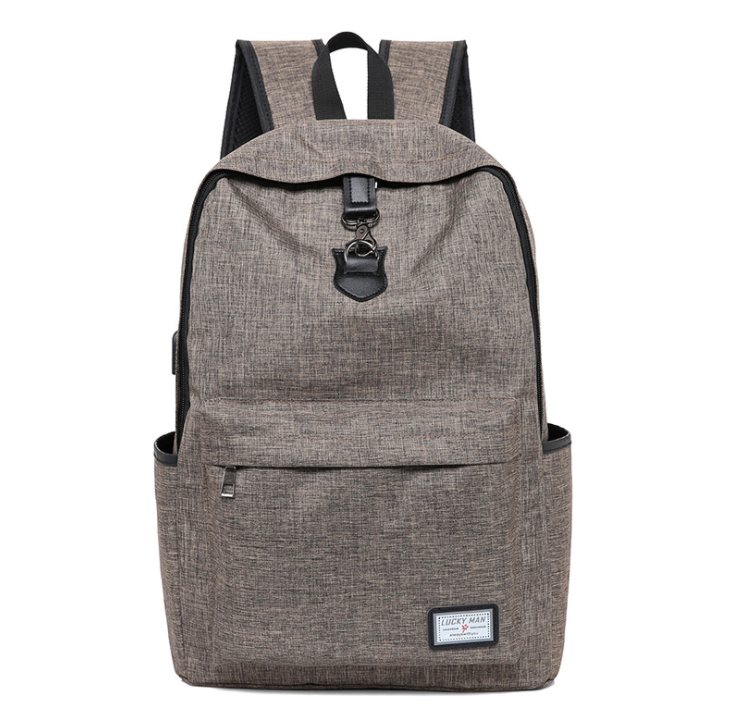 Backpack Grey Anti Theft Bag with phone charger