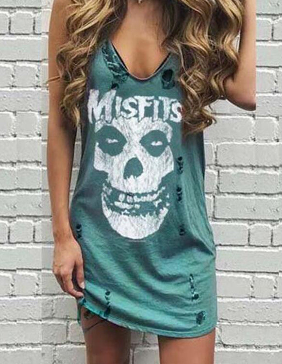 Scull T-shirt dress