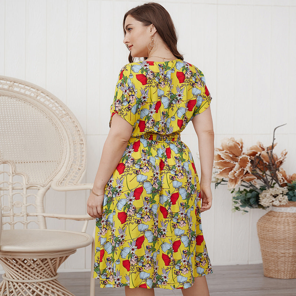 Plus size print dress