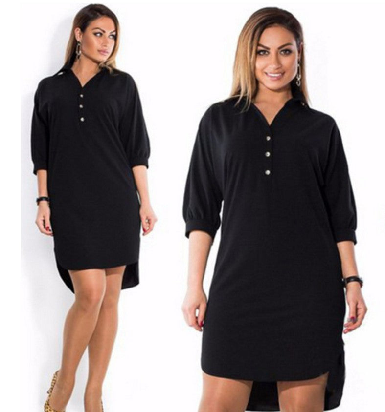 Plus size shirt dress