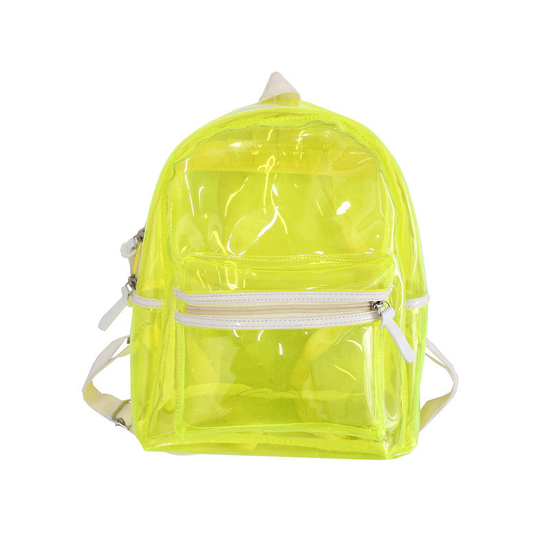 Transparent Light-up Plastic Backpack for school