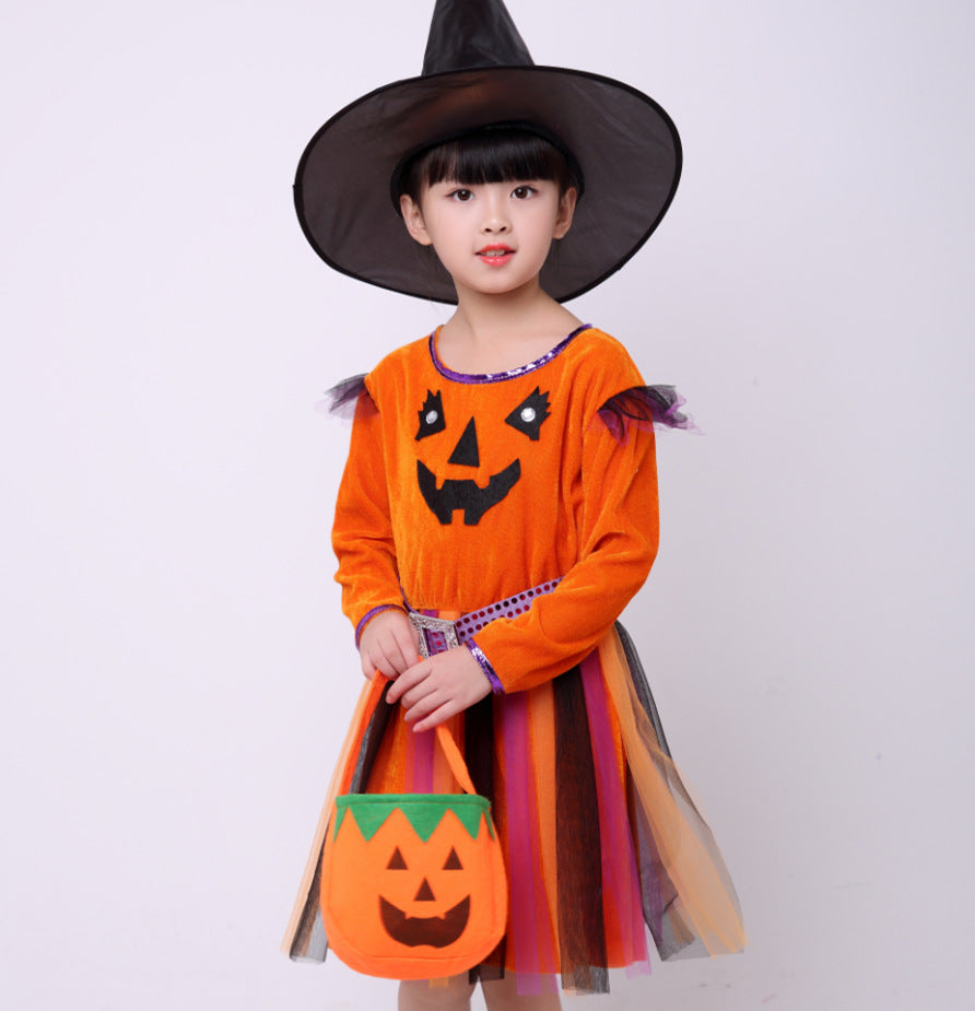 Children's Halloween costume girls pumpkin or witch costume