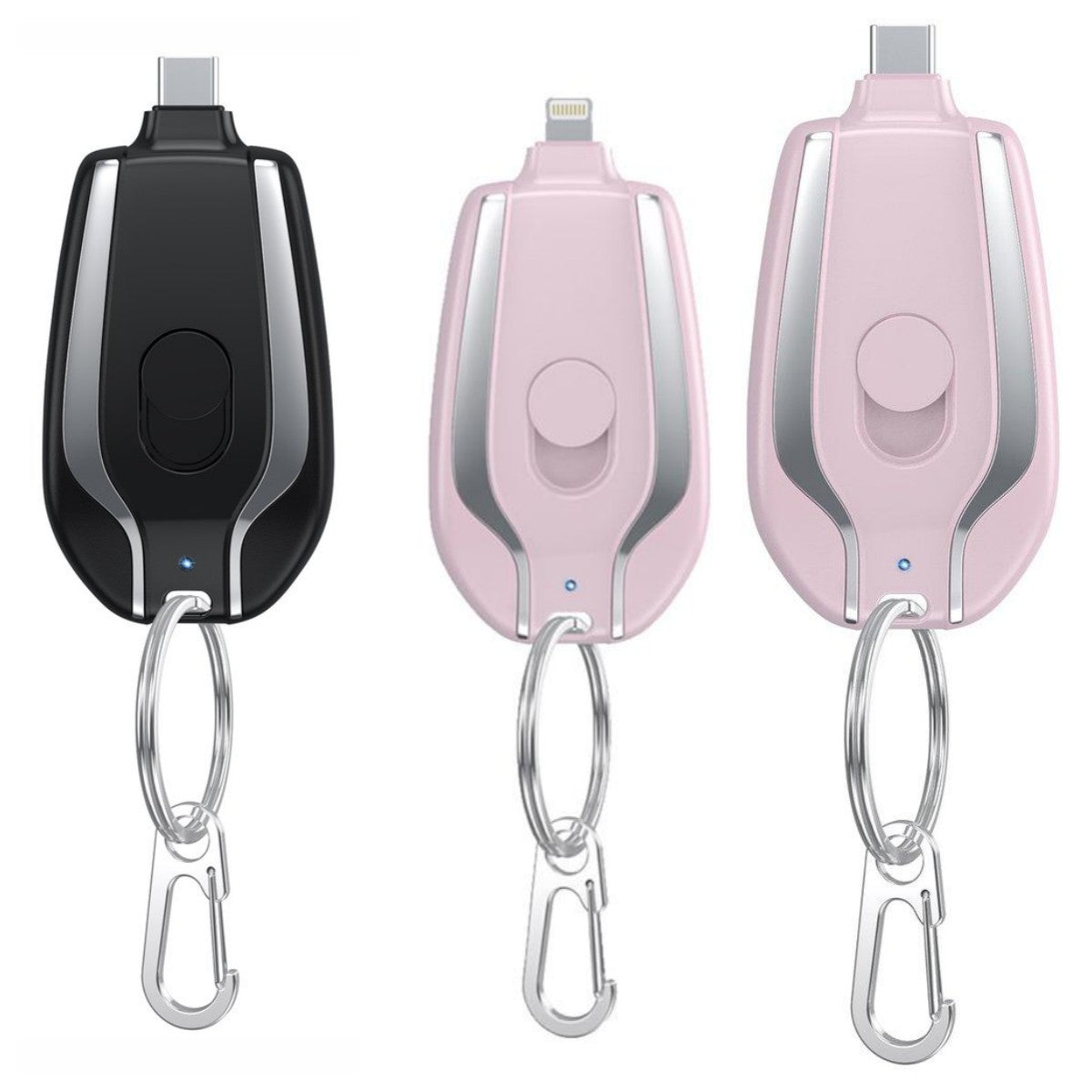 Mini Power Emergency Keychain Charger With Type-C and for iPhone users