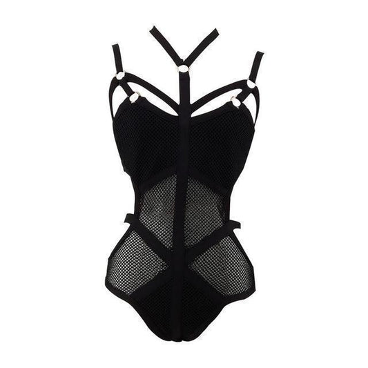 Sexy mesh one-piece swimsuit