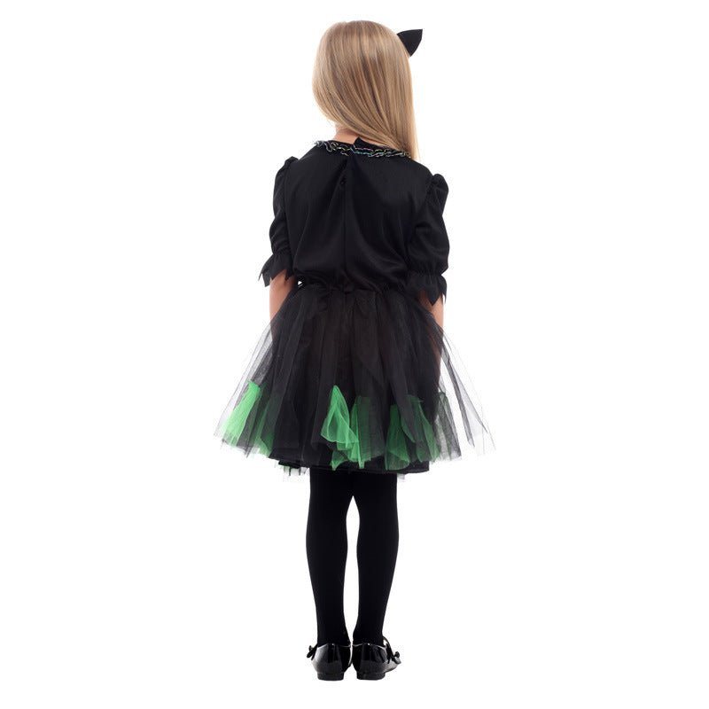 Children's Black Cat Dress Costume