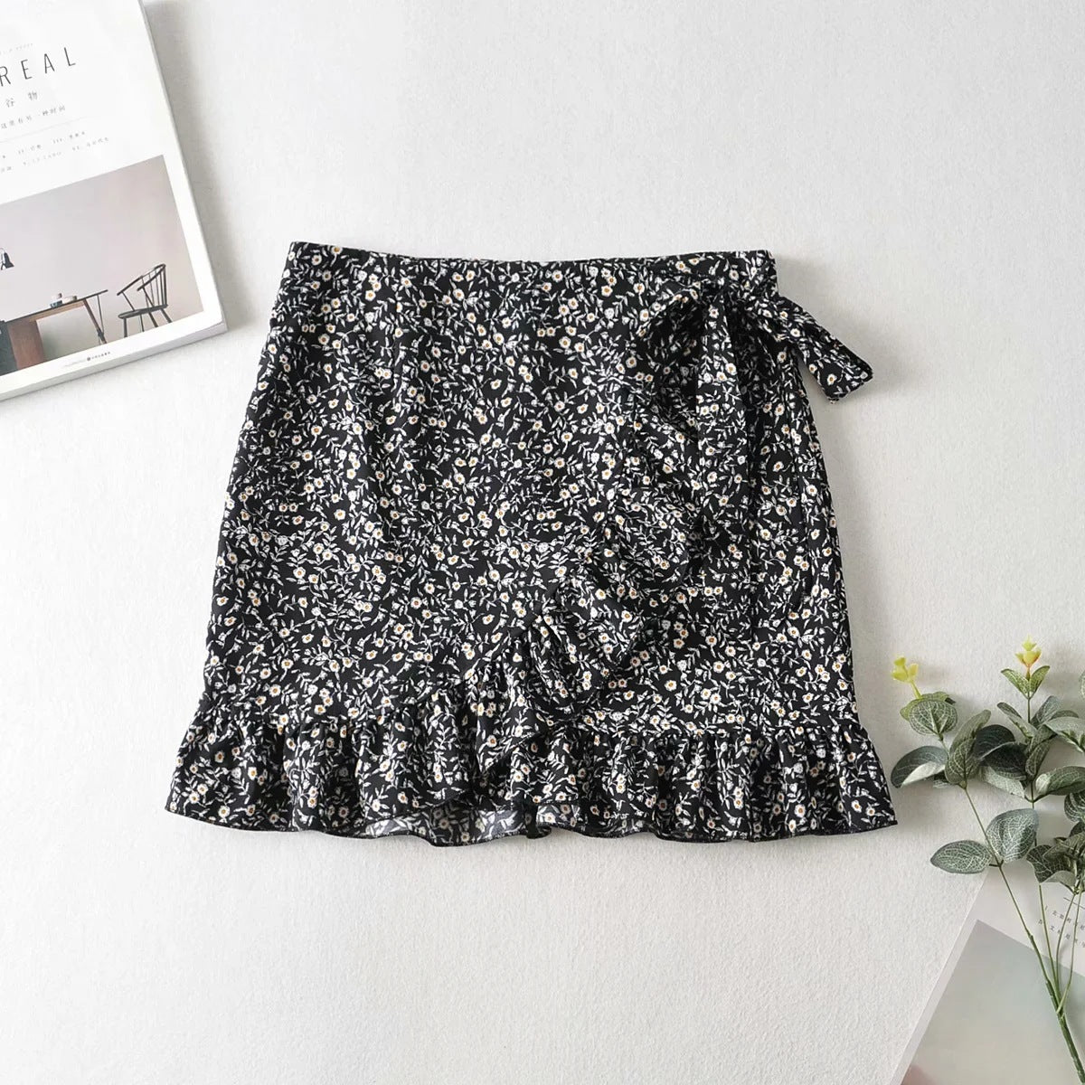 French Waist Lace Printed Skirt Skirt Women