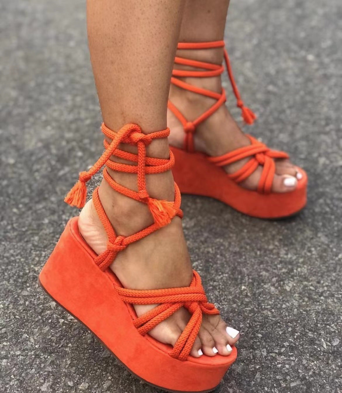 Lace-up Women Wedges Sandals