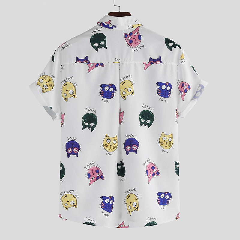 Men shirts Print with cats