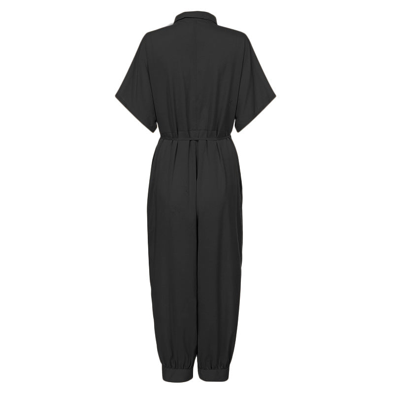 Retro button jumpsuit