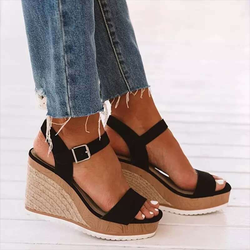 Wedge heeled women's sandals