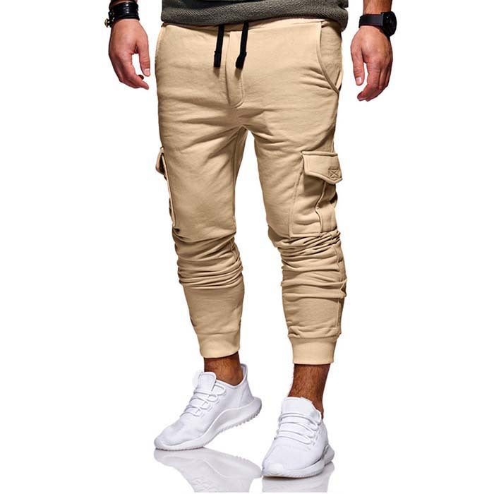 Men's casual multi-pocket sweatpants