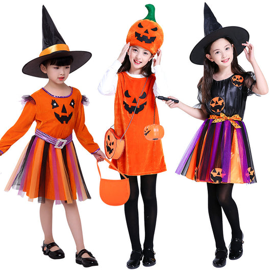 Children's Halloween costume girls pumpkin or witch costume