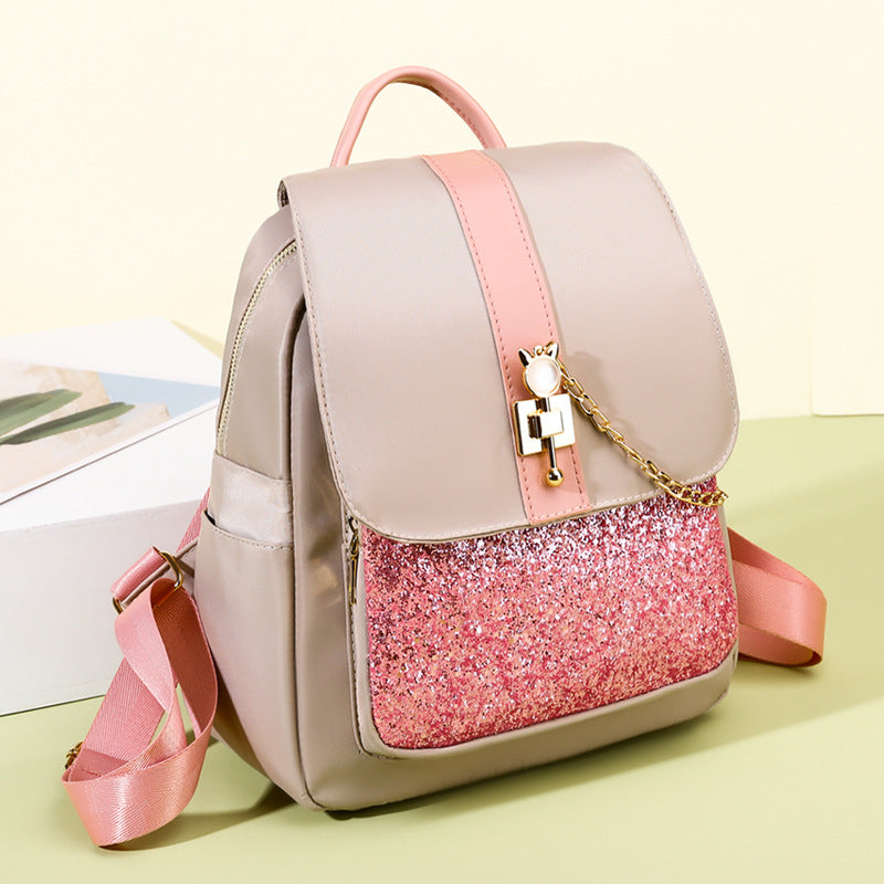 Fashionable Student Sequin Backpack