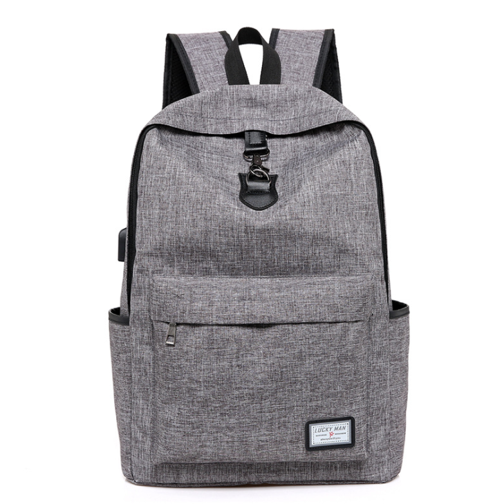 Backpack Grey Anti Theft Bag with phone charger