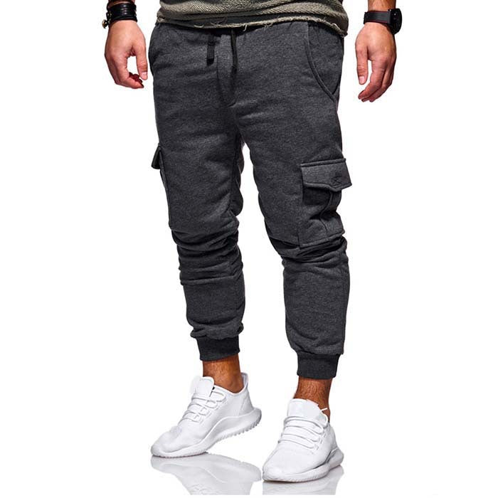 Men's casual multi-pocket sweatpants