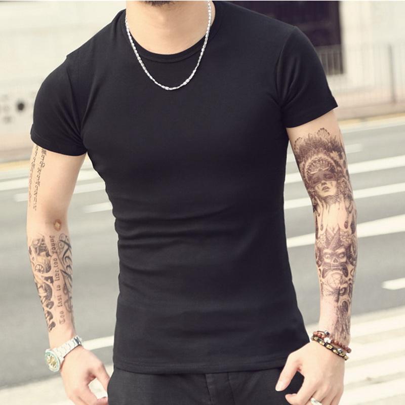 Mens Short Sleeve round neck Slim T Shirt