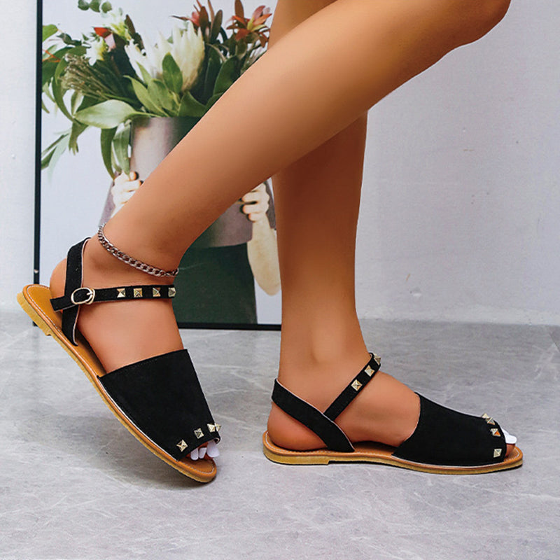 Rivet Sandals For Women Flat Beach Shoes