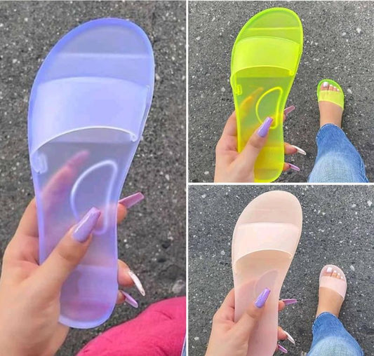 Crystal jelly sandals