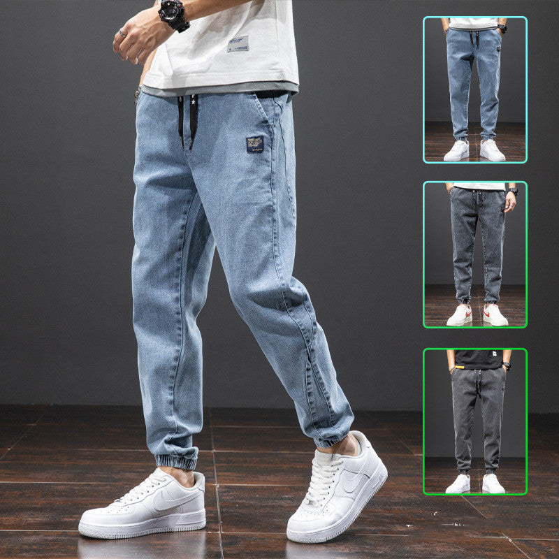 Men drawstring Jeans