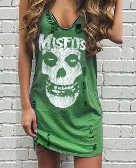 Scull T-shirt dress