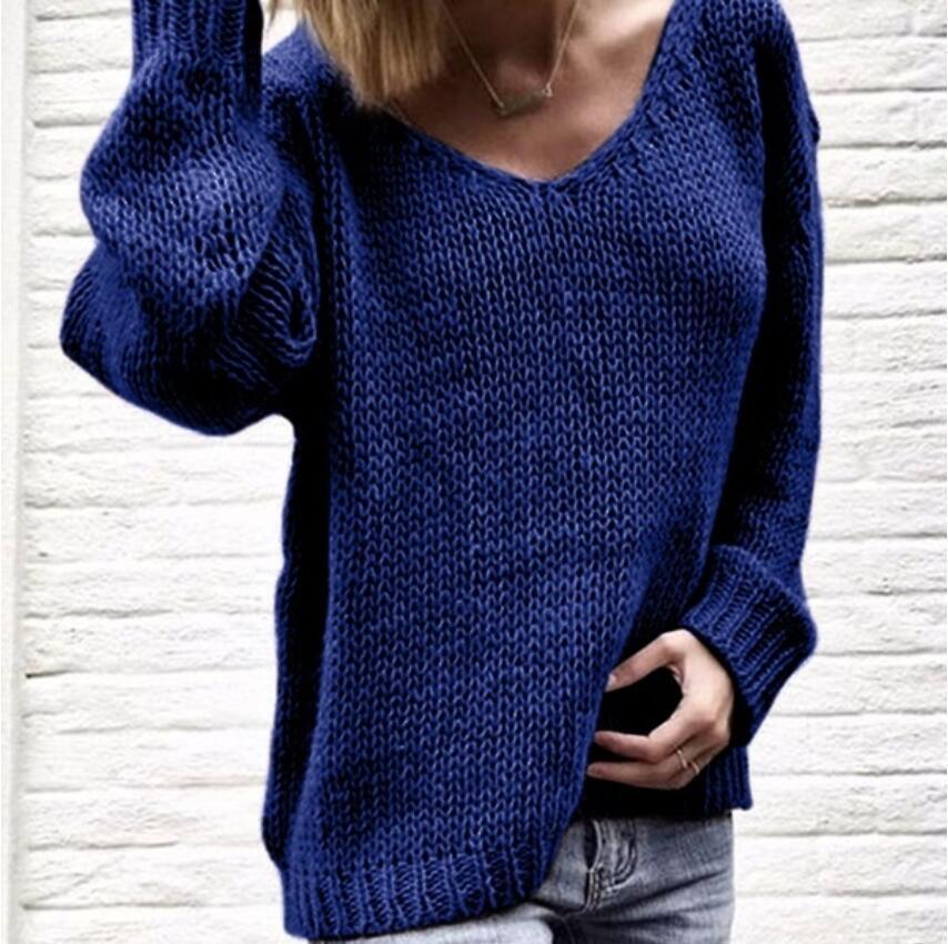 V-neck loose sweater