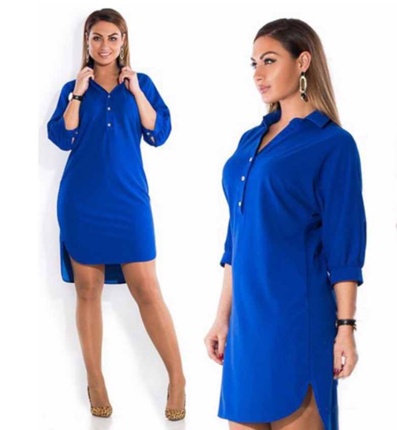 Plus size shirt dress