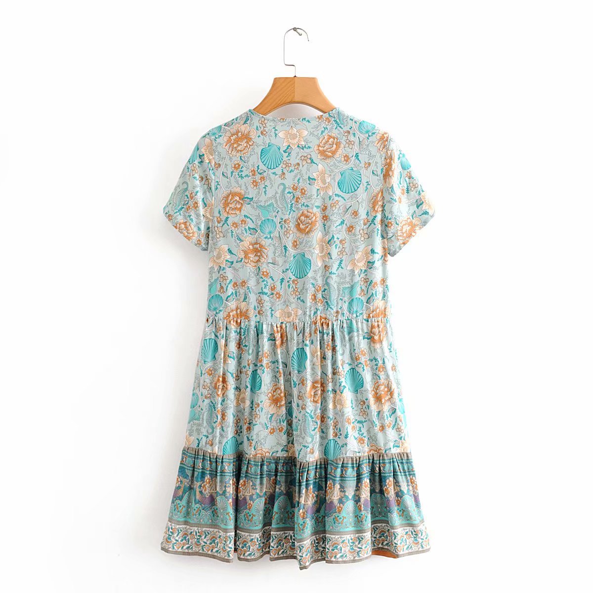 Printed V-neck dress