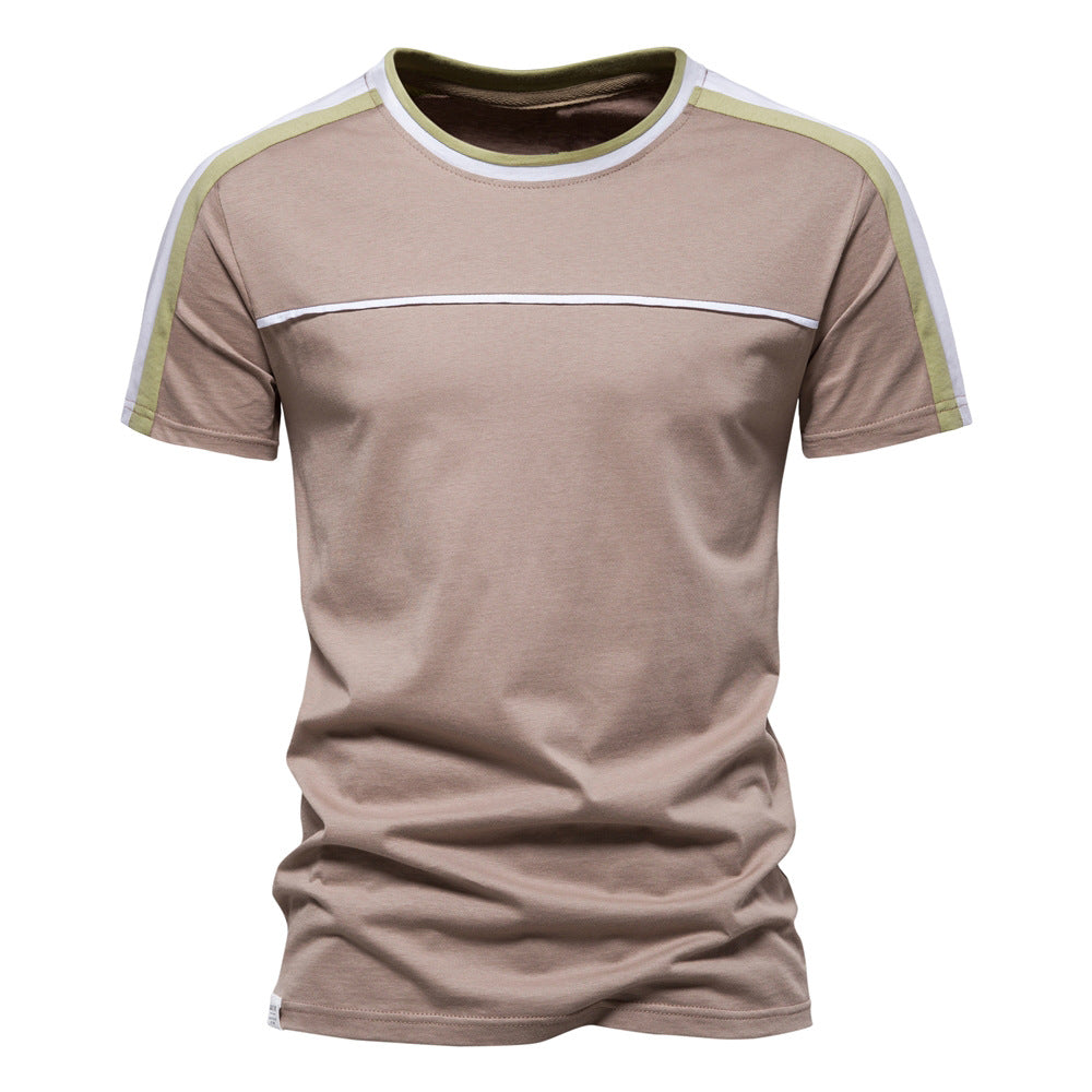 New Cotton Men's Sports Round Neck Short Sleeve T-shirt