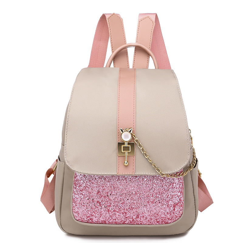 Fashionable Student Sequin Backpack