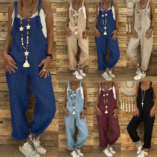 Loose jumpsuit plus size overalls