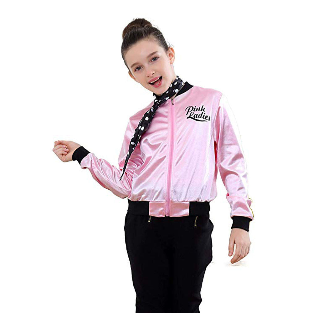 Kids Ladies Grease Jacket Costume