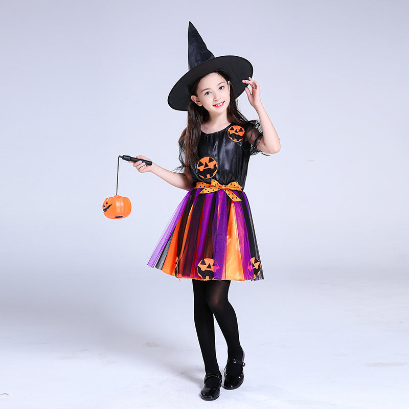 Children's Halloween costume girls pumpkin or witch costume