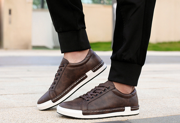 Faux Leather Men Shoes