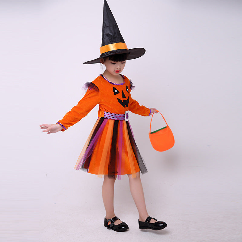 Children's Halloween costume girls pumpkin or witch costume