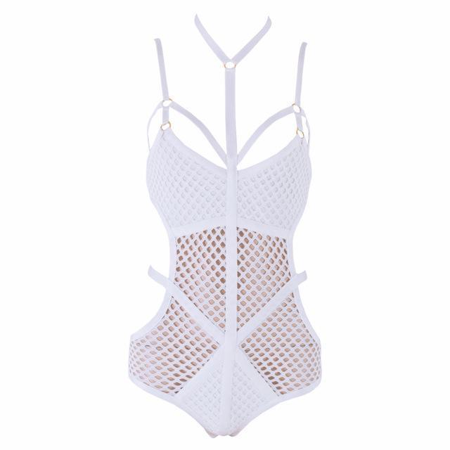 Sexy mesh one-piece swimsuit