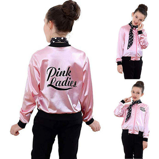 Kids Ladies Grease Jacket Costume