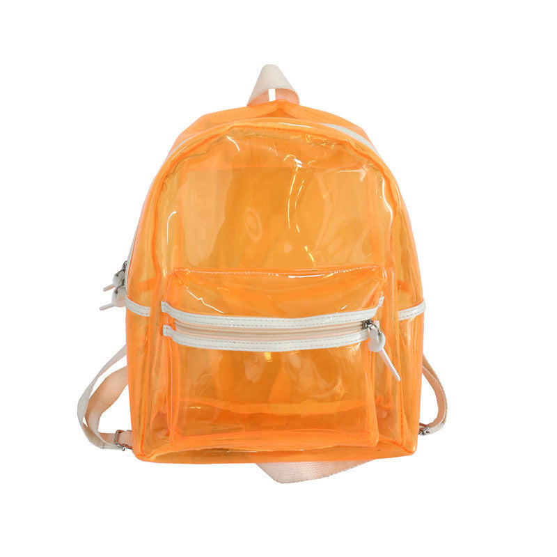 Transparent Light-up Plastic Backpack for school