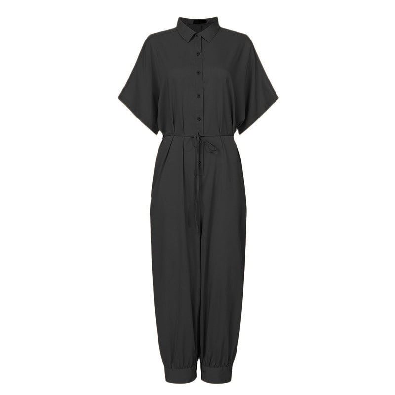 Retro button jumpsuit