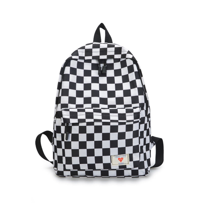 High School Student checkered Backpack