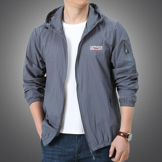 Men's Sun Protection Thin Breathable Wind Breaker