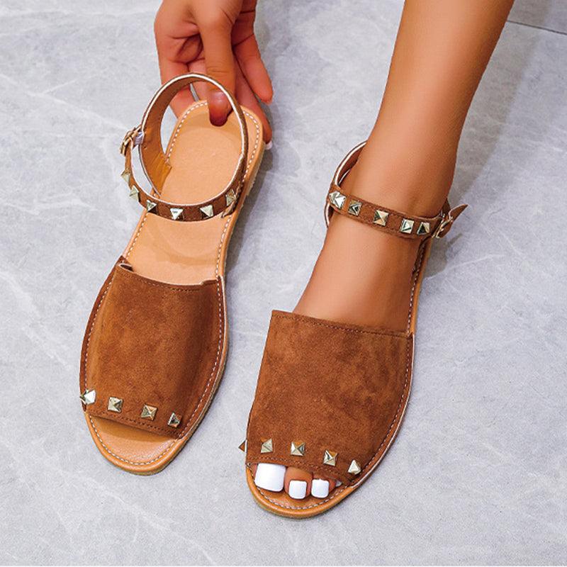 Rivet Sandals For Women Flat Beach Shoes