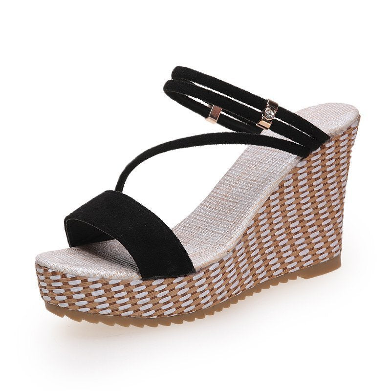 Summer Heel Platform Slippers Sandals