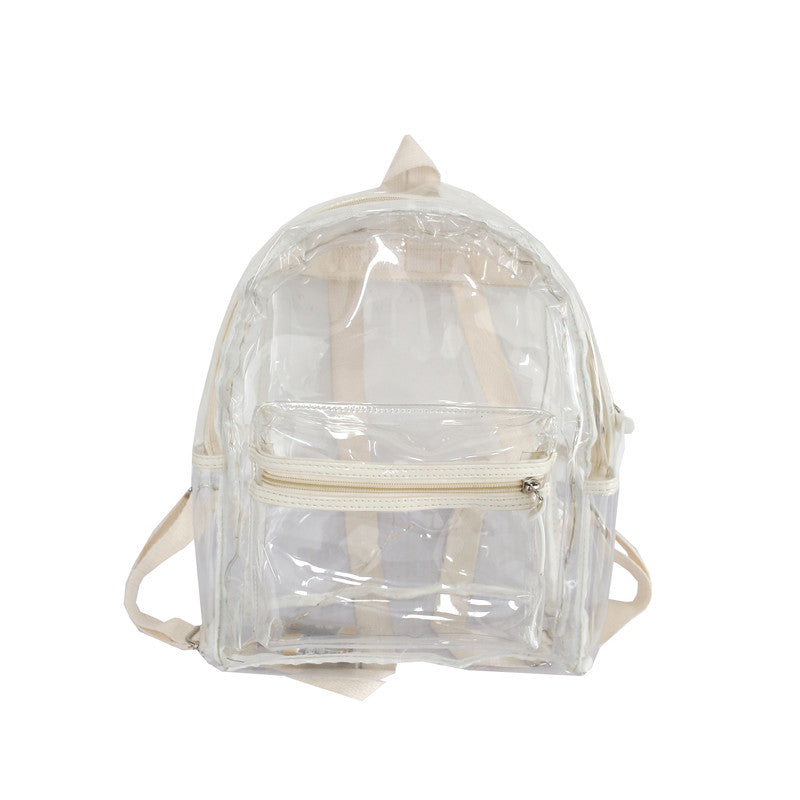 Transparent Light-up Plastic Backpack for school