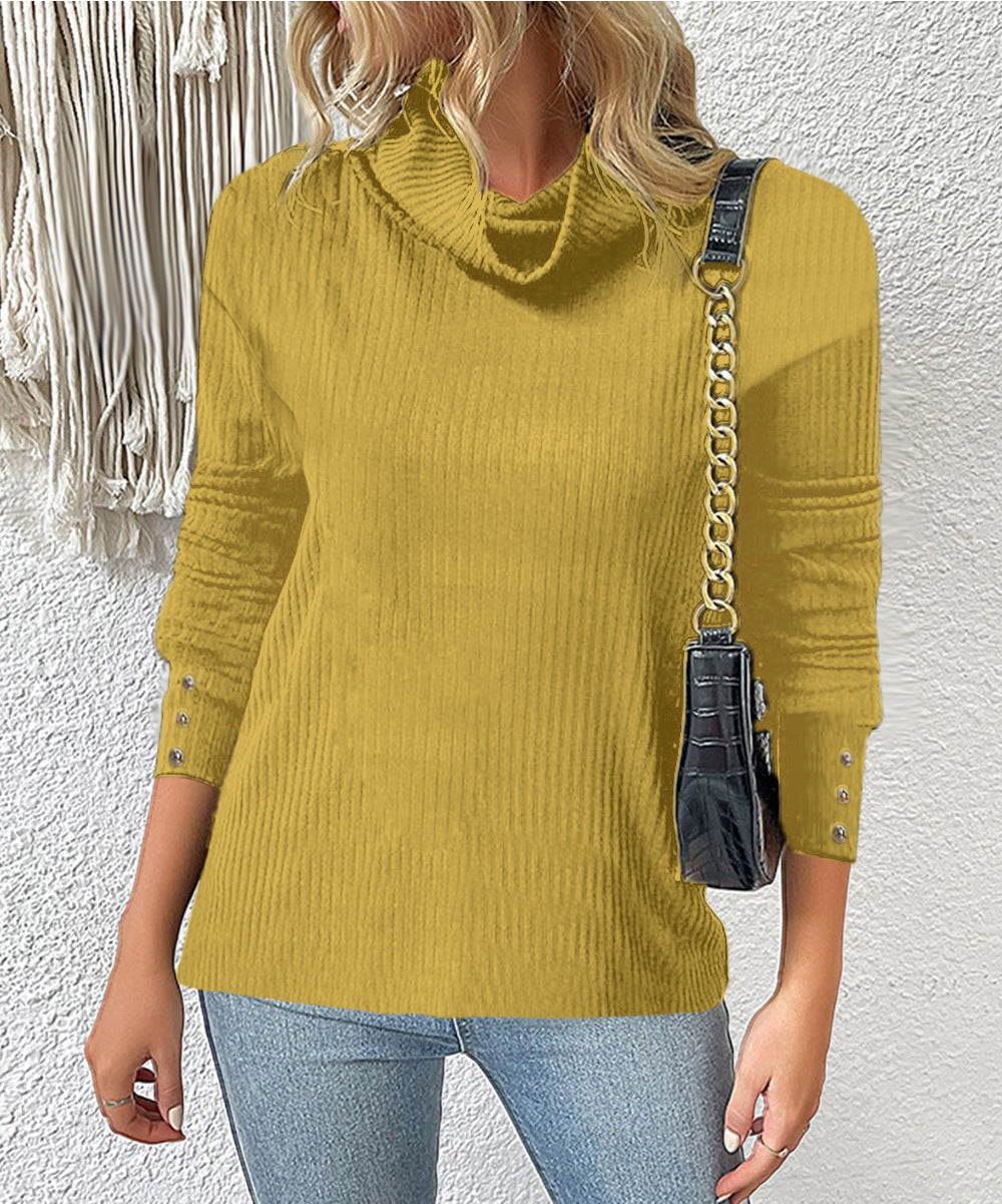 Women's Sweater Style Turtleneck Knitted Sweater