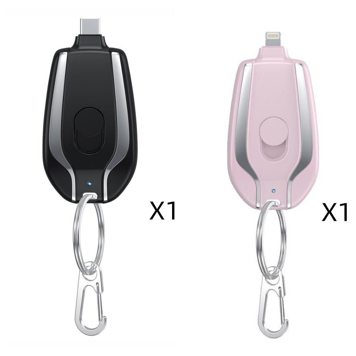 Mini Power Emergency Keychain Charger With Type-C and for iPhone users