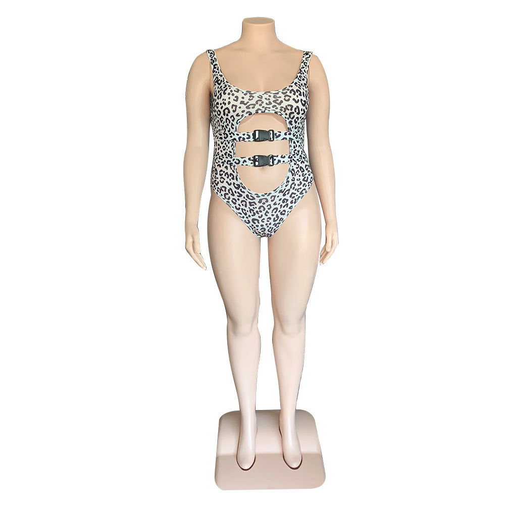 Leopard Swimsuit For Plus Size Woman